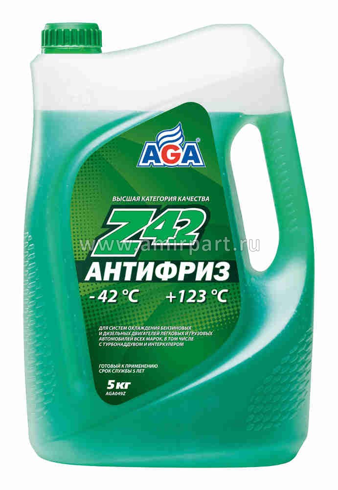 Антифриз готовый к применению до -42 зеленый 5л AGA049Z