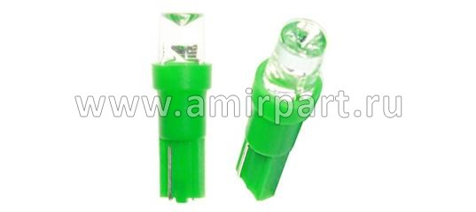 Автомобильная светодиодная лампа А12-1,2W БЦ зеленый