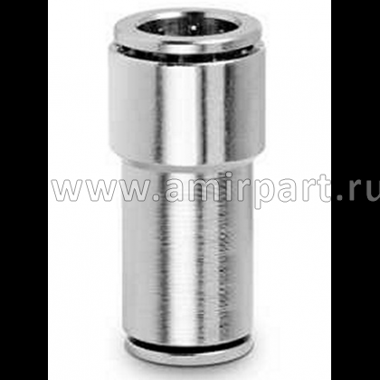 Фитинг прямой 6-6 (соединитель) CAMOZZI 6580 6 никель