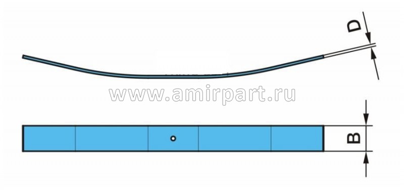 Лист №1 и 2 для рессоры BPW 05.082.03.02.0 B-100mm D=10mm L=1200mm / Weweler A179Z079ZA00