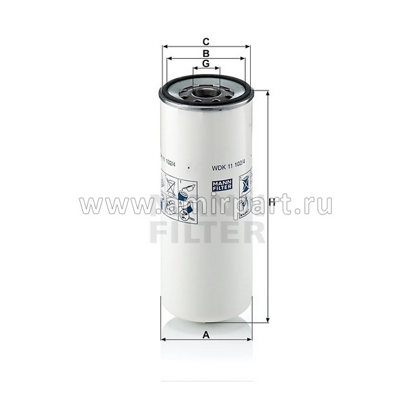 Фильтр масляный WDK11 102/9 VOLVO
