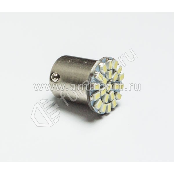 Автомобильная светодиодная лампа А12-21W (BA15s) 3014-22SMD Cristal белый 12В