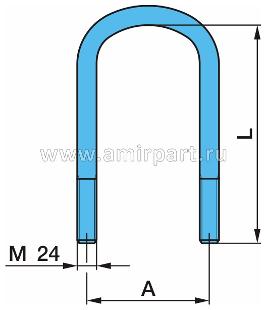 Стремянка М24х300х152 R-90/R45, (Sampa)