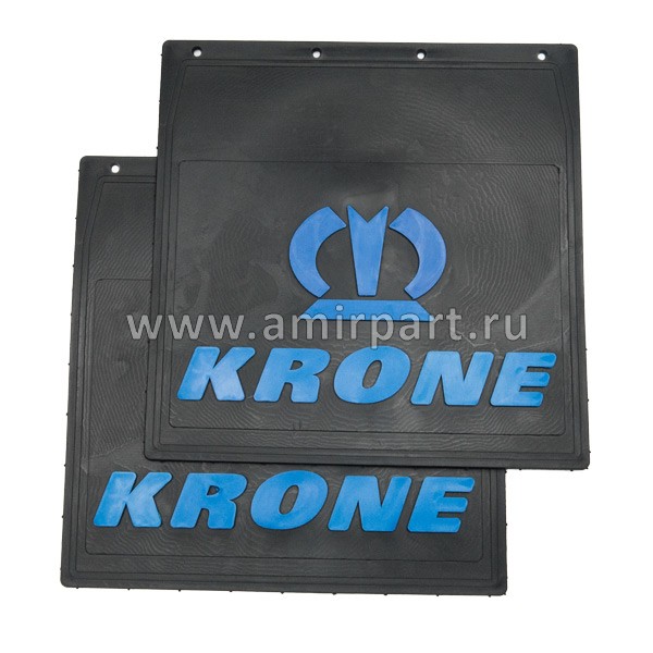 Брызговик 400*400 LUX черный KRONE+корона синяя надпись