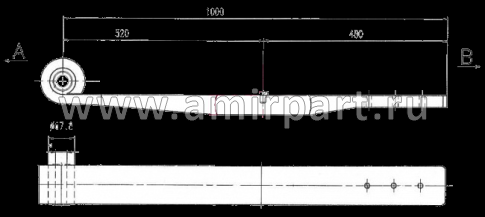 Рессора FRUEHAUF (UJA0895002) / MARSHALL (M1042600)