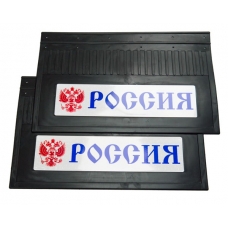 Брызговик задний 600*370 светоотражающий ГЕРБ+РОССИЯ черная надпись арт.ББ-95