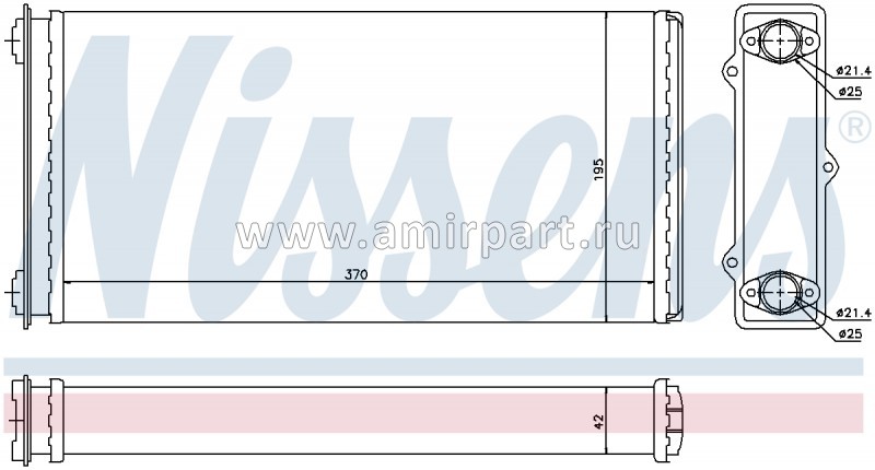 Nissens радиатор отопителя XF95 71301