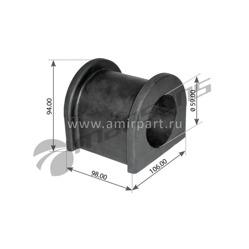 Втулка стабилизатора O60x105x96mm Mansons 900336