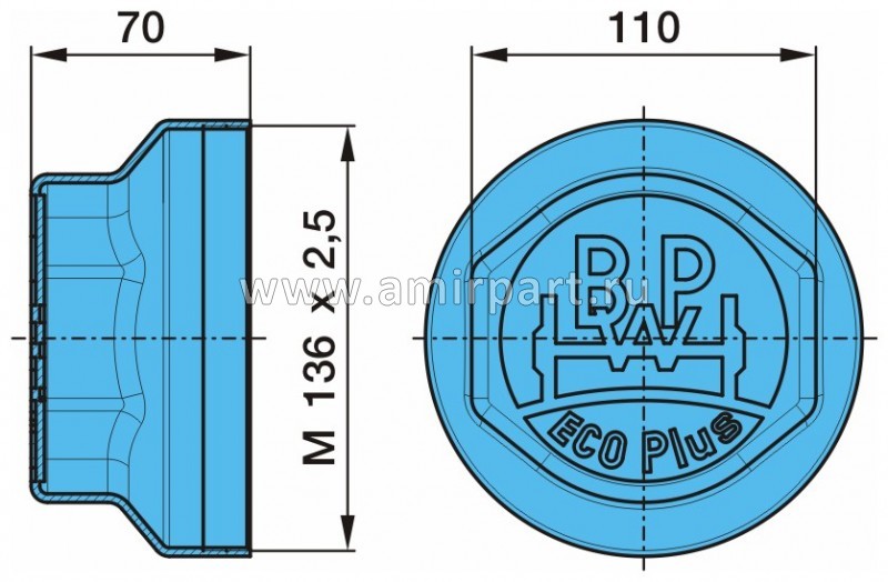 Крышка ступицы M136x2,5 SW110 ECO Plus BPW (03.212.25.31.0) ORIGINAL