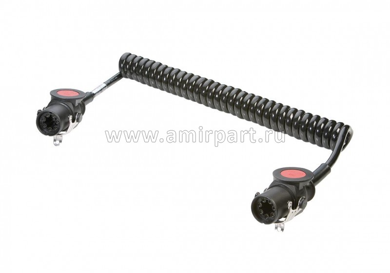 Кабель спиральный! EBS 7/7 полюсов,пласт,с 2 штекерами 24V,L=4500max, / Exovo 01256E @96211