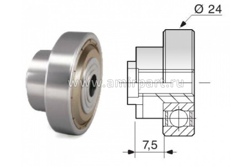 Ролик сдвижной крыши под болтик SESAM D=24