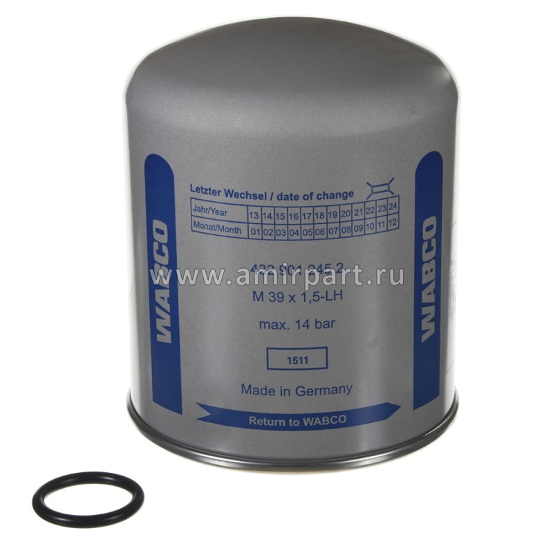 Фильтр осушителя воздуха ASP коалесцирующим фильтром 13 bar М39х1,5 лев.рез серебряный 4329012452