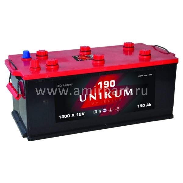 АКБ 6СТ-190 АПЗ "UNIKUM" L-конус п/п
