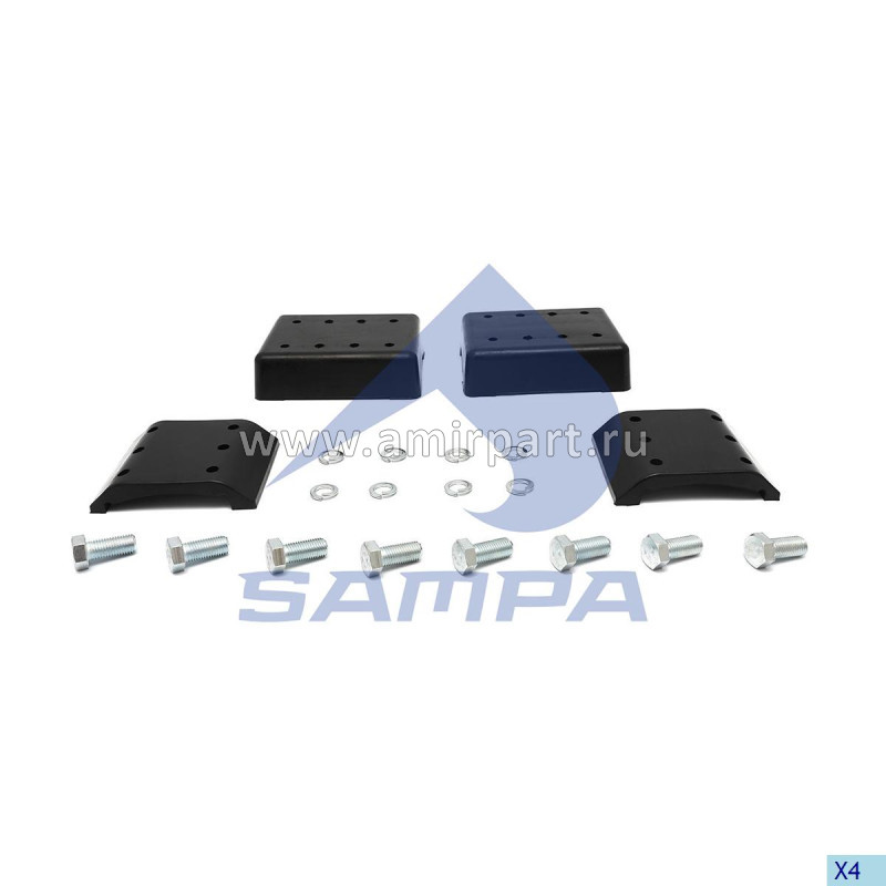 Р/к устройства седельно-сцепного JSK 38 (SK 2421-78) (подушки+болты) / Sampa 095.536 @10514