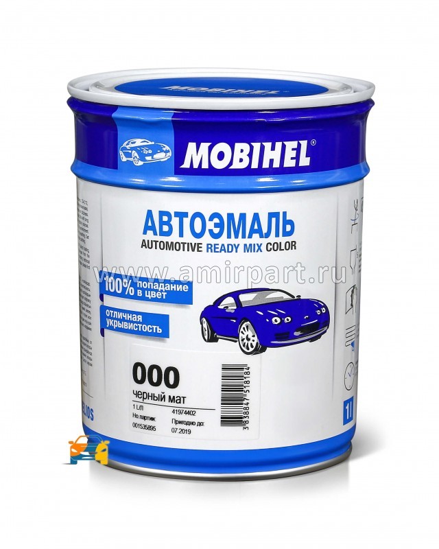 Базовая эмаль металлик черная (1 л.) Mobihel