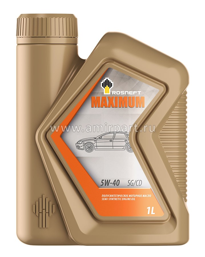 Масло моторное 5w40 Maximum Rosneft 1л п/синт API SG/CD кор.12 шт 40816732/8731