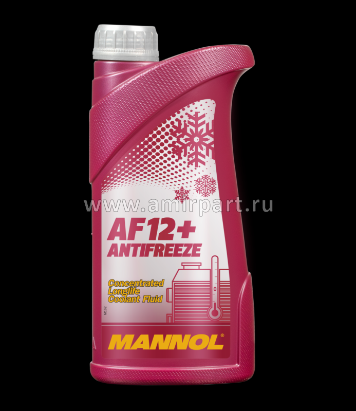 Антифриз концентрат 1л (1,12кг) Antifreeze AF12+ Longlife / красный Mannol
