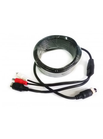 Кабель для микрофона CARVIS 4-pin (мама) — 4-pin (папа) + 1 audio + 1 power, 0,2 метра