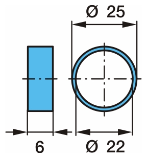 Втулка (сталь) для центровки одинарного диска 03.112.00.43.0