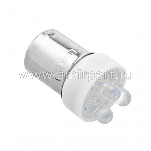 Лампа светодиодная 24V R5W BA15s белая МАЯК 24T15-W\3LED