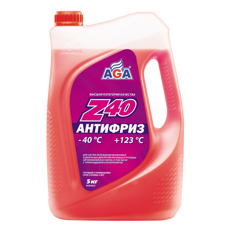 Антифриз 5кг /-40С/ красный AGA