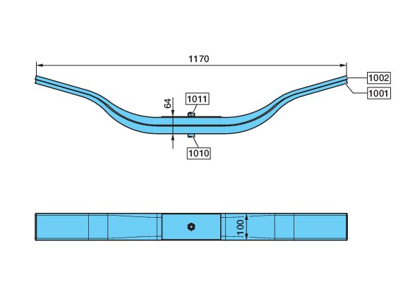 Рессора VB12t 2листа (0508204130) BPW 05.082.04.13.0