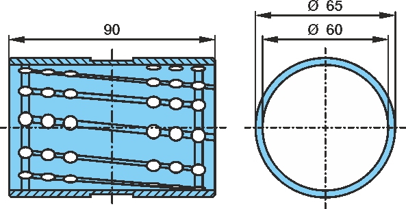 Втулка шкворня поворотного кулака оси прицепа BPW 03.112.76.08.0