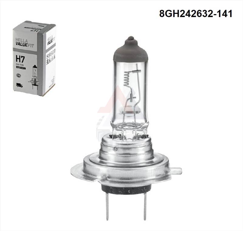 Лампа накаливания H7 24V 70W PX26d Hella