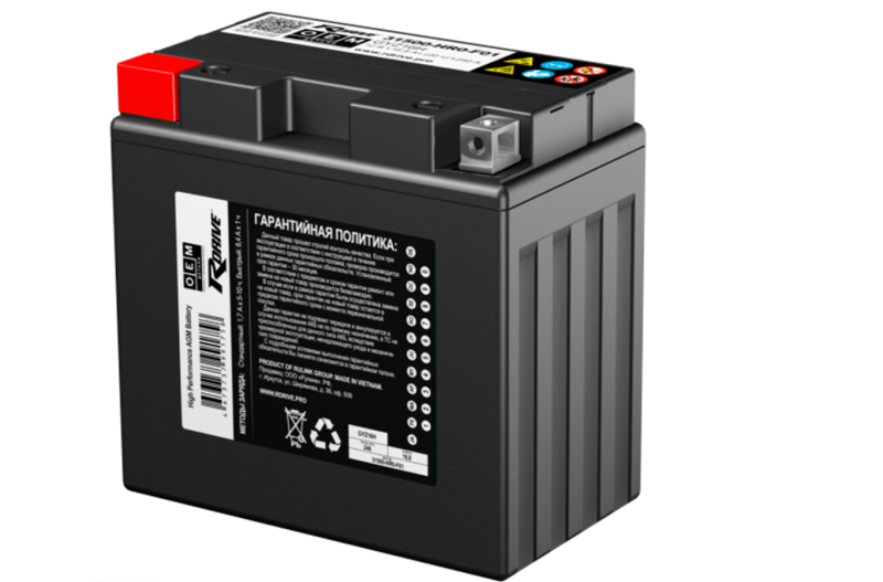 Аккумуляторная батарея RDrive AGM OEM GYZ16H (31500-HR0-F01 HONDA) 16,8Ah ПП 240A
