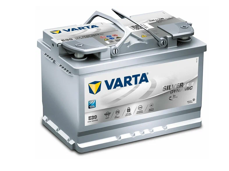 Аккумуляторная батарея VARTA AGM Silver Dynamic E39 (A7) 70Ah ОП 760A (570 901 076)