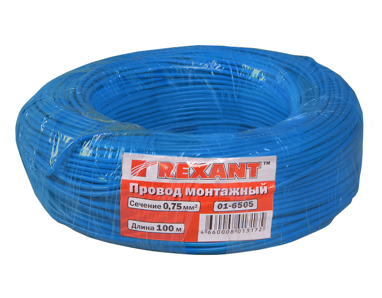 Провод ПГВА-0,75мм голубой