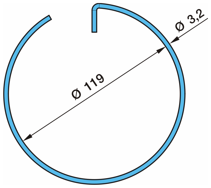 Кольцо O119x3, 2 03.188.06.04.0