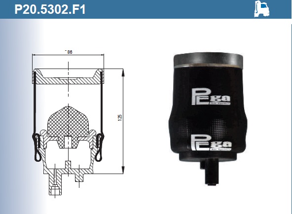 Пневмоамортизатор кабины RENAULT / P20.5302.F1