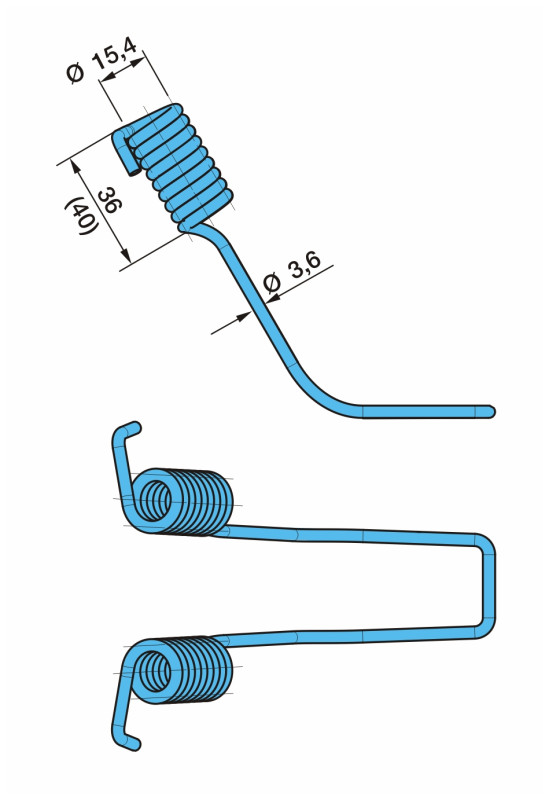 Пружина дополнительная (проушина, низкорамник) BPW (03.397.33.09.0) / SAMPA 070.195
