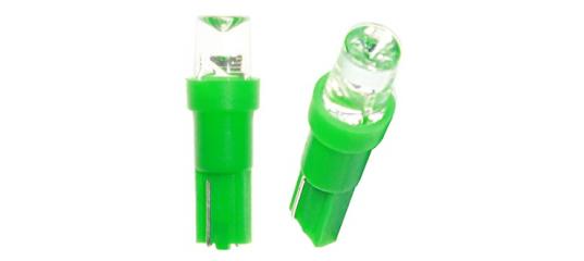 Автомобильная светодиодная лампа А12-1,2W БЦ зеленый