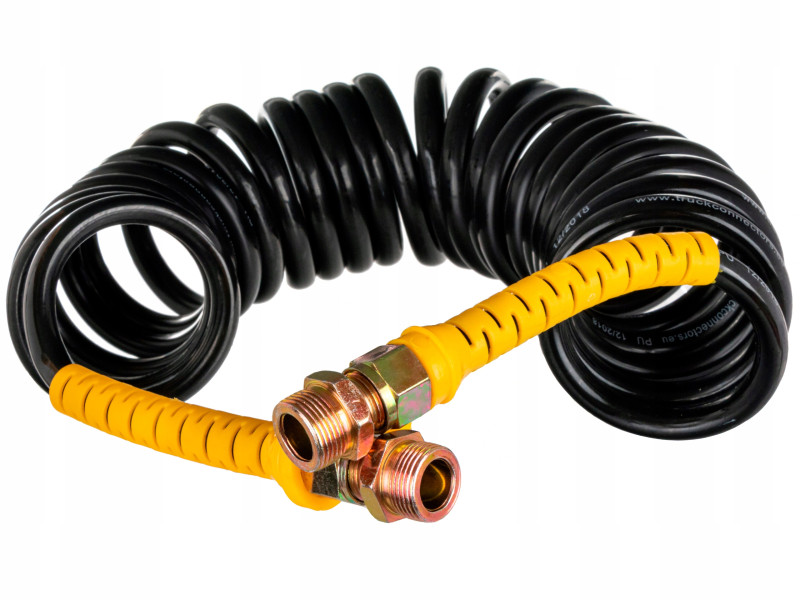 Еврошланг пневматический 6,5м черный/желтый, наконечник М22/22 кольца (-60С +120С) (60BAR)