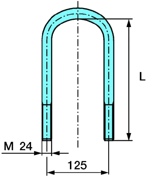 Стремянка М24х356*125 (03.138.44.01.4) / Exovo 28254E с гайкой @3280