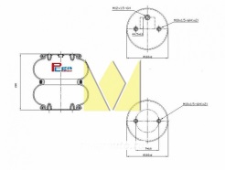 Пневморессора SP2B12RA4 (подъемной оси) / Connect D220 @7272