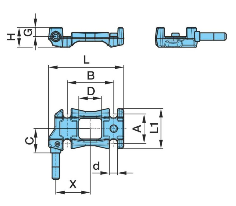 Кронштейн амортизатора прав. с пальцем 05.032.22.10.0 BPW