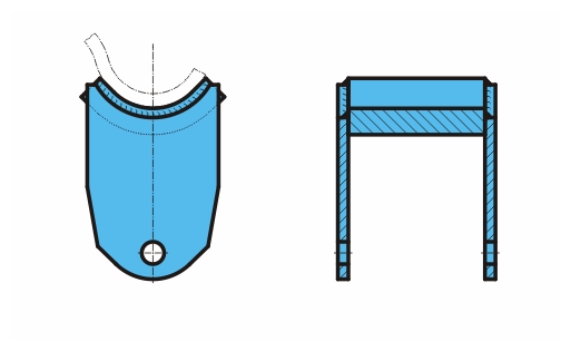 Кронштейн балансира подвески прицепа изнашиваемая (ползун) 0518914520 / AS.29.0026-1 @13291