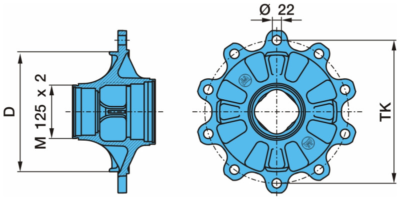 Ступица BPW HZF/HSF ECOL 8010 /03.272.30.97.0/ н.о.