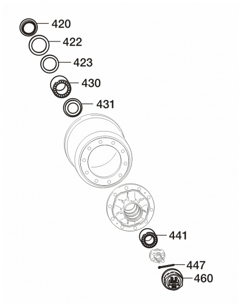 Р/к ступицы 9T (02.6410.24.00 + 02.6410.25.00) (33116 + 32310) /09.801.02.17.0/
