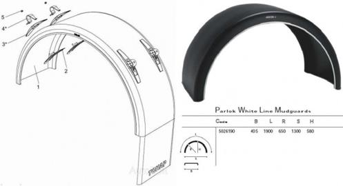 Крыло переднее 5026503URA 405*1900 Parlok