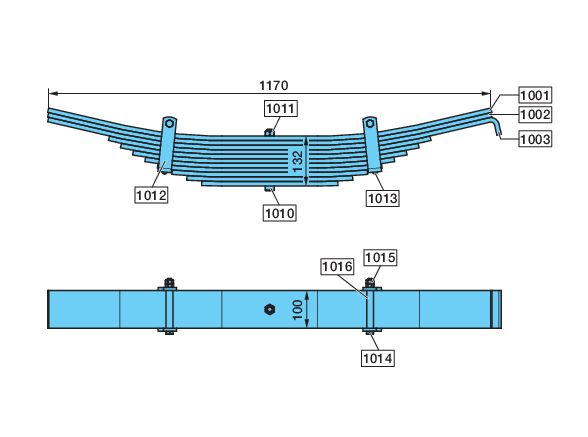 Рессора BPW 11л 05.082.04.02.0 1170х12х100