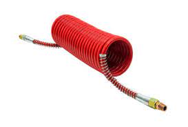 Шланг прицепа винтовой ЕВРО красный (L- 7.5 метра, ОДНОСЛОЙНЫЙ) (16x1,5) Sorl 37300140010