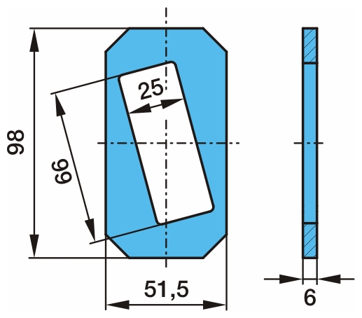 Пластина (кулисная шайба) 03.281.44.25.0 98х51,5 BPW