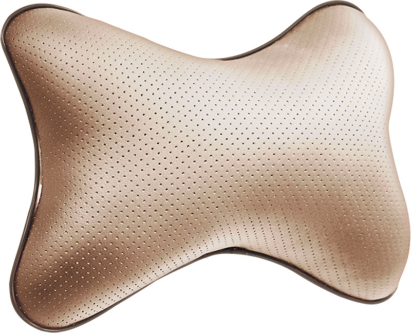 Подушка "Косточка" из экокожи, бежевая (30х21)