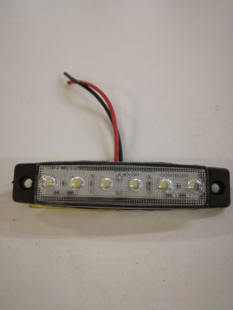 Фонарь габаритный маркерный, белый, 6 диодов, 24В