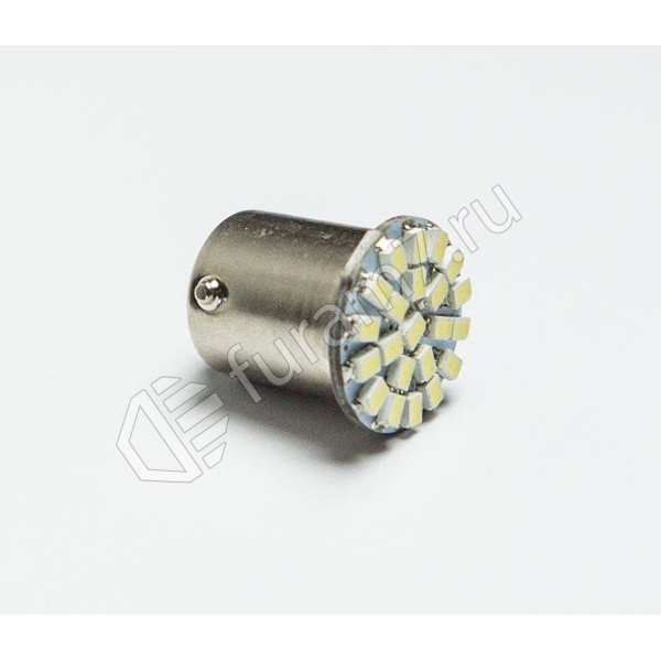 Автомобильная светодиодная лампа А12-21W (BA15s) 3014-22SMD Cristal белый 12В