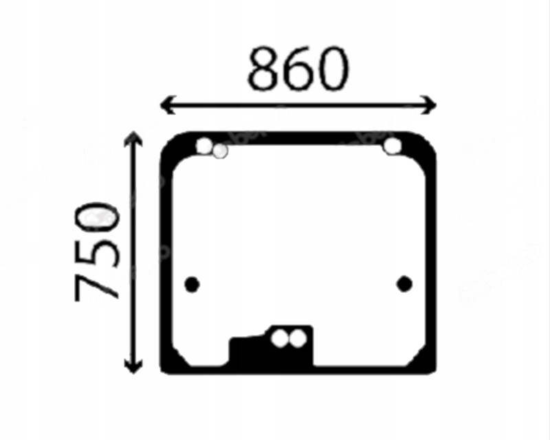 Cтекло кабины заднее для погрузчика JCB 541-70 (827/80224)